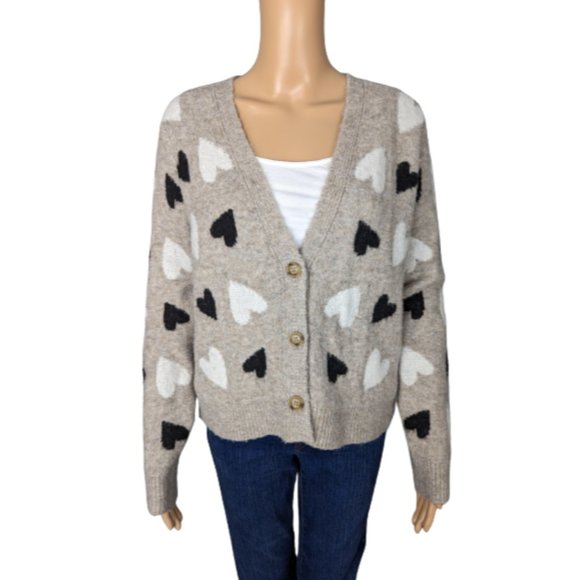 Cupcakes and Cashmere Crazy Hearts Cardigan S - Picture 1 of 8